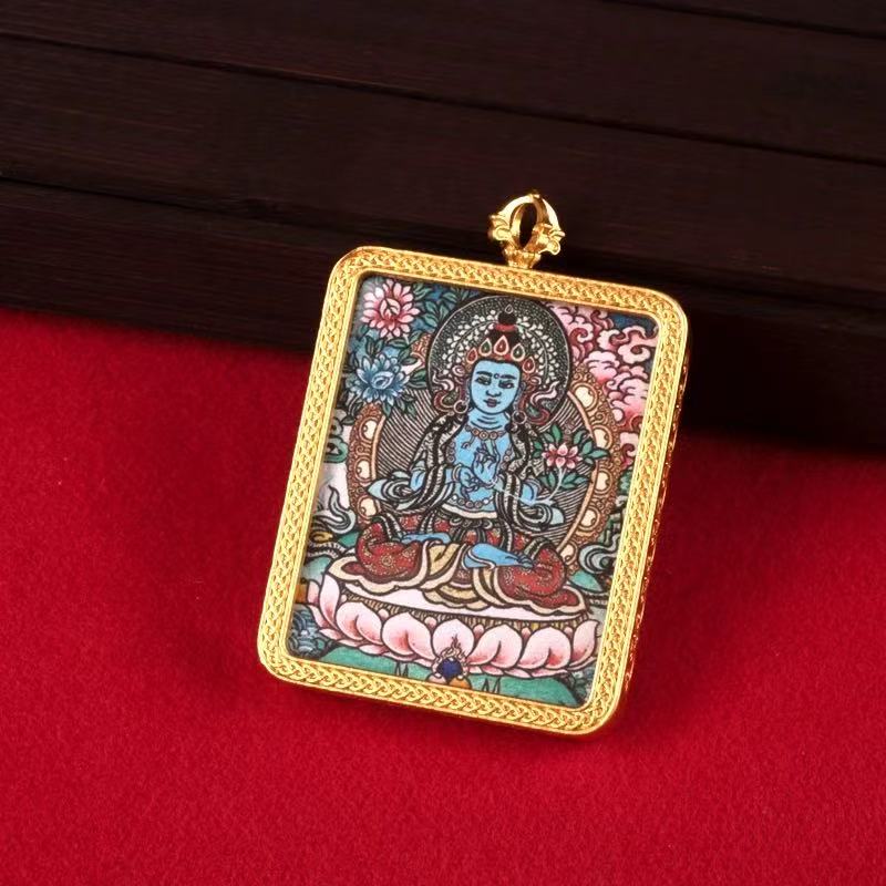 Tibetan Temple Thangka Necklace Zodiac Horse